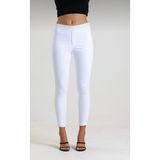 Moda Mark Real Kadın Kot Tayt Pantolon Beli Lastikli / Toparlayıcı /yüksek Bel /büyük-Küçük-Beden Konfor Kesim - 4XL - 001-Beyaz