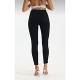 Moda Mark Real Kadın Kot Tayt Pantolon Beli Lastikli / Toparlayıcı /yüksek Bel /büyük-Küçük-Beden Konfor Kesim - 4XL - Siyah