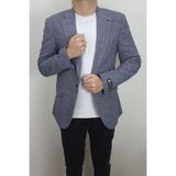 Moda Men Fistan Store Erkek Lacivert Italyan Kesim Dar Kalıp Tek Düğme Çift Yırtmaçlı Blazer Ceket - 46 - 6 Drop