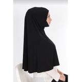 Moda Mevsimi Pratik Sandy Hazır Eşarp Namaz Örtüsü Siyah