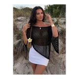 moda mh Yazlık Salaş Panço Bluz Trend Model 9377448 Siyah