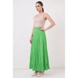 Moda Molası Kadın Kırışık Yeşil Etek - 36
