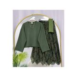 MODA MT Kadın Etek Etnik Desen Detaylı Bluzlu Takım (ŞAL HARİÇ)