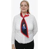 Moda Nokta Atatürk Silüetli ve Imzalı Kravat Model Boyun Fuları - standart - Kırmızı