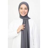 Moda Nokta Hazır Pratik Geçmeli Lüks Organik Düz Penye Şal Eşit Hizalı Taba - 0 - Gri