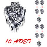 Moda Nokta Lot 10 Lu . 100*100 cm En Kaliteli Puşi - Siyah - Beyaz