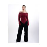 MODA Omzu açık asimetrik bluz