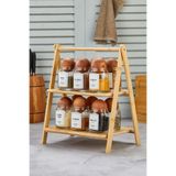 MODA OZY 12li Ahşap Top Kapaklı Bambu Stantlı 300ml Cam Baharatlık Seti (ETİKET DAHİL)