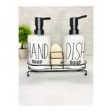 MODA OZY 2'li 500 Ml Fenomen Metal Stantlı Süngerli Pinterest Sıvı Sabunluk Mutfak Banyo