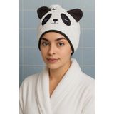 MODA Panda Figürlü Saç Havlusu/ Bonesi Lastikli
