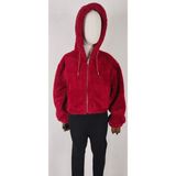 Moda Peluş Mont - 38 - Vişne