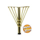 Moda Power MODA TELLİ Tv Ünitesi Koltuk Ayağı 20 Cm Gold Metal Baza Ayak 2 Adet