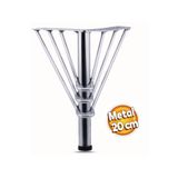 Moda Power Telli Lüks Mobilya Kanepe Sehpa TV Ünitesi Koltuk Ayağı 20 cm Krom Gümüş Metal Baza Ayak (4 ADET)