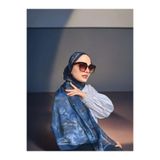 MODA Rossa Desen Soft Şal, Kadın, Lacivert, 75 x 180 cm