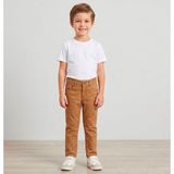Moda Rüyası Erkek Çocuk Taba Rengi Kanvas Pantolon - Düz Arka Cep Detaylı - 880Taba - 11 - 12 Yaş