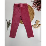 Moda Rüyası Kadife Kız Çocuk Tayt Pembe - 5 Yaş