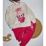 Moda Rüyası Labubu Kız Çocuk Alt Üst Takım – 3–10 Yaş - Pembe - 3 - 4 Yaş