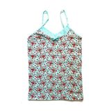 Moda Şahsenem Kadın Askılı Desenli Atlet Dantelli Empirme Pamuklu Penye D5 - Çok Renkli - 2XL