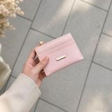 Moda Sekiz Kadın Çok Bölmeli Kartlık Cüzdan - Pudra Pembe