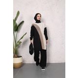 MODA Simli Triko Tunik Pantolon Takım