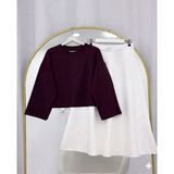 Moda Sindoma Basic Bluz Kloş Etekli Takım Mor