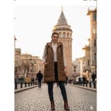 Moda Sindoma Kadın Kapitone Yelek Kahverengi