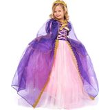 Moda Sitesi Rapunzel Kostümü - Rapunzel Prenses Kostümü, Rapunzel Elbisesi - 18-Mor - 10 - 11 Yaş