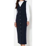 Moda Stil Regular V Yaka Maxi Boy Tesettür Dokuma Kumaş Jile Elbise