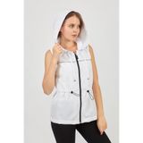 Moda Tuğram Beyaz Mikro Kumaş Yelek Beyaz 46