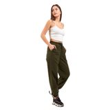 Moda Tuğram Haki Oversize Bel Ve Paça Lastikli Eşofman Altı HAKİ 40