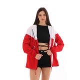 Moda Tuğram Kırmızı - Beyaz Mikro Yağmurluk & Rüzgarlık Kırmızı - Beyaz 38