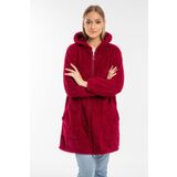 MODA VUSLAT Kadın Bordo Uzun Hırka