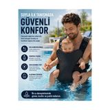 Moda West Suya Dayanıklı Hızlı Kuruyan Bebek Kanguru, Havuz ve Deniz Kullanımına Uygun Ergonomik Bebek Taşıyıcı Kanguru