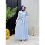 Moda Yağmur Asel Elbise Bebe Mavis - Bebe Mavisi