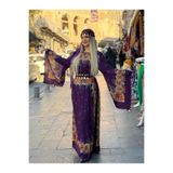 MODA Yöresel Etnik Elbise Mardin %100 Doğal Pamuklu Renk-Mor Özel Üretim!!
