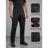 Moda Zengel Taktik Pantolon Outdoor Kargo Cepli Su Itici Yırtılmaz Kumaş (Dar Kalıp) - 2XL - Siyah