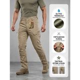 Moda Zengel Taktik Pantolon Outdoor Kargo Cepli Su Itici Yırtılmaz Kumaş (Dar Kalıp) - 3XL - Bej