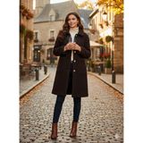 Moda Zühra Peluş Kaban - 46 - Kahverengi