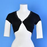 Moda1001 Kadın Büstiyer Bolero Bluz - Siyah