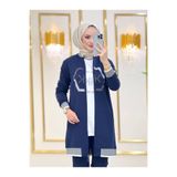 moda4b kadın tesettür takim 3 Parça , iki iplik kumaş n-05113 _ laci