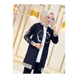 moda4b kadın tesettür takim 3 Parça , iki iplik kumaş n-05113 _ siyah
