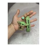 Modaaccesories Baby Yoda Üç Boyutlu Büyük Boy Silikon Anahtarlık&Çanta Süsü