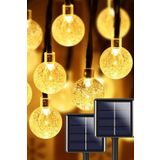 Modaba 50 Led 7 Metre Sarı Güneş Enerjili Led Işık Solar Bahçe Teras Balkon Ağaç Lambası Aydınlatması