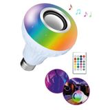 Modaba Gece Lambası Bluetooth Hoparlör Rgb Ledli Lamba Kumandalı Mp3 Çalar Ampul Renkli Ampul