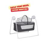 modabebekler Moda bebek 2024 Yeni Nesil Elektrikli Otomatik Sallanır Beşik Yatak Hediyeli