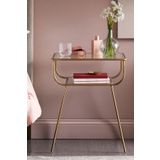 Modabilya 65 cm Gold Geyik Komodin Metal Yan Sehpa