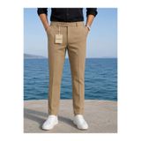 modabm Erkek Camel Renk Slimfit Kesim Likralı Günlük Kumaş Pantolon