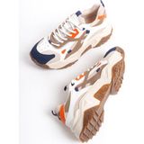 Modabuymus Muca Lacivert Turuncu Sneaker Gunluk Spor Ayakkabi