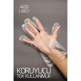 Modacar 400 Adet Tek Kullanımlık Şeffaf Eldiven