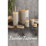 Modacar 5 li Banyo Seti Bambu Design LATTE 718979